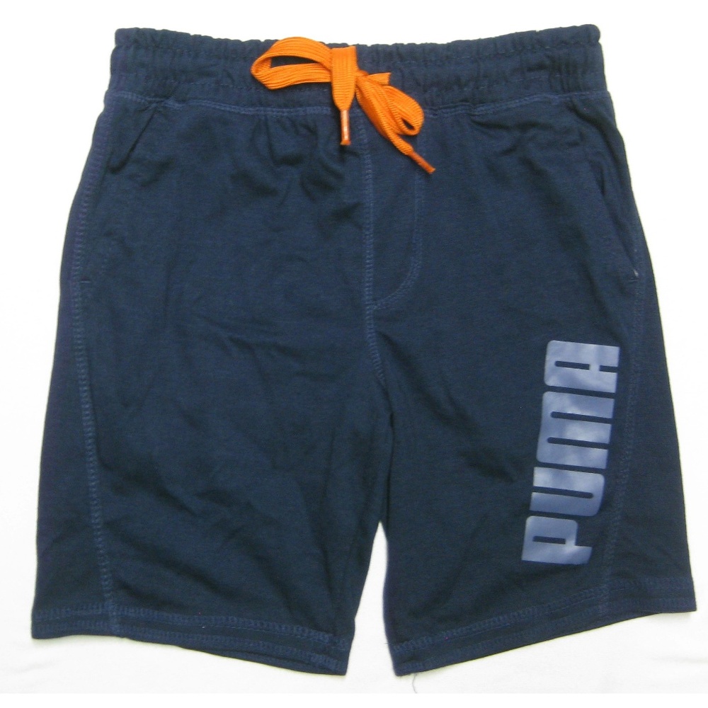PUMA Little Boys Draw-String Shorts Peacoat, S (8)